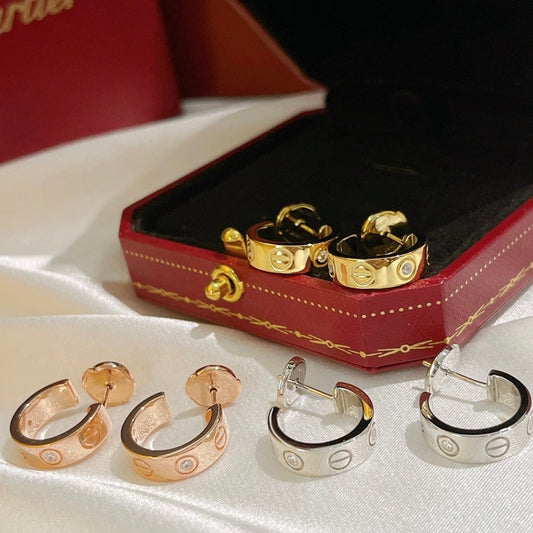 [Olivia JW]LOVE EARRINGS 5.7MM 2 DIAMONDS