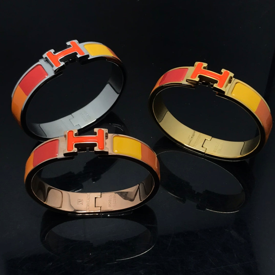 [Olivia JW]H BRACELET ORANGE RAINBOW CERAMIC
