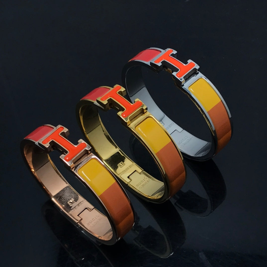 [Olivia JW]H BRACELET ORANGE RAINBOW CERAMIC
