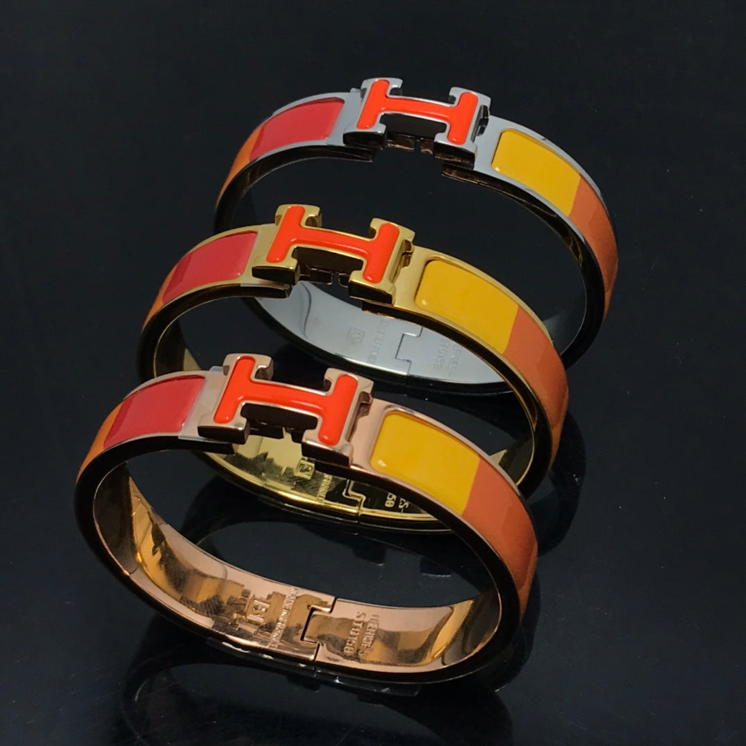 [Olivia JW]H BRACELET ORANGE RAINBOW CERAMIC