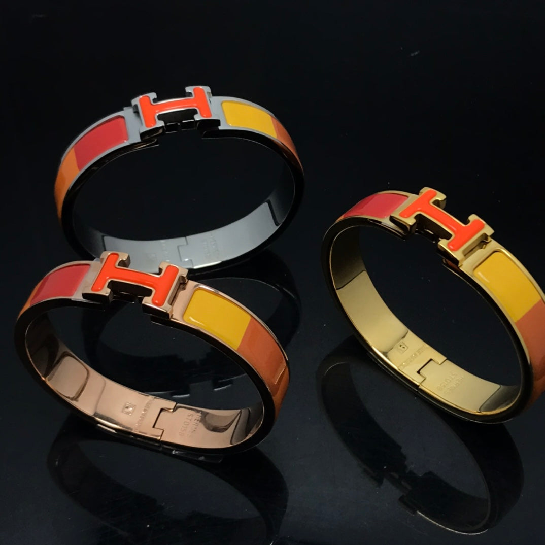 [Olivia JW]H BRACELET ORANGE RAINBOW CERAMIC