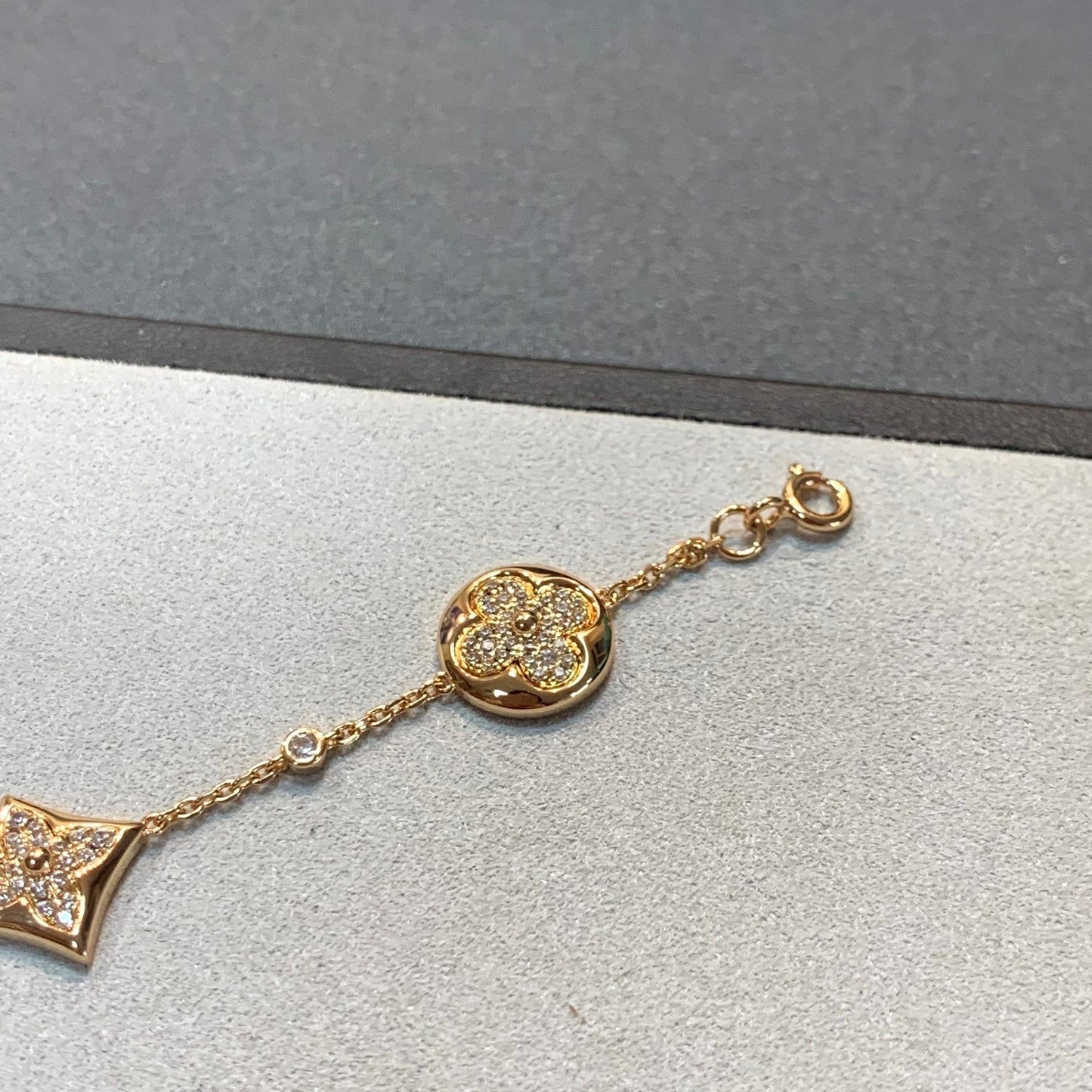 [Olivia JW]STAR AND SUN 4 MOTIFS GOLD DIAMONDS BRACELET