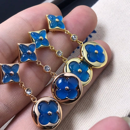 [Olivia JW]STAR AND SUN AGATE DIAMOND EARRINGS