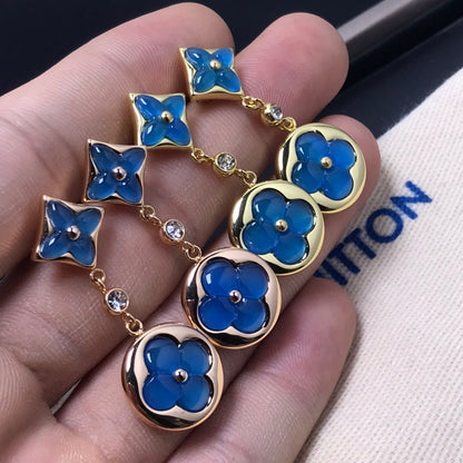 [Olivia JW]STAR AND SUN AGATE DIAMOND EARRINGS