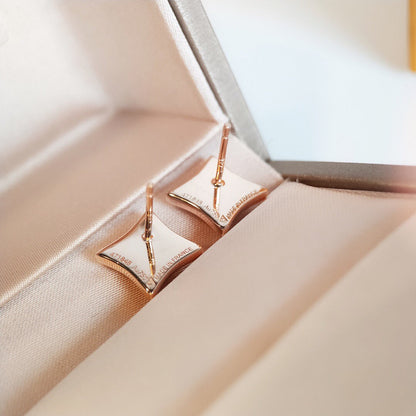 [Olivia JW]STAR MOP PINK GOLD EARRINGS