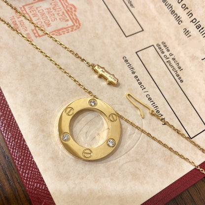 [Olivia JW]LOVE NECKLACE 16MM 3 DIAMONDS