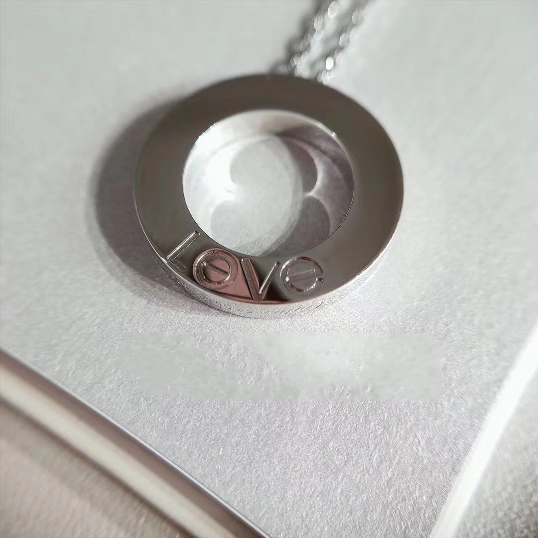 [Olivia JW]LOVE NECKLACE ADJUSTABLE SILVER