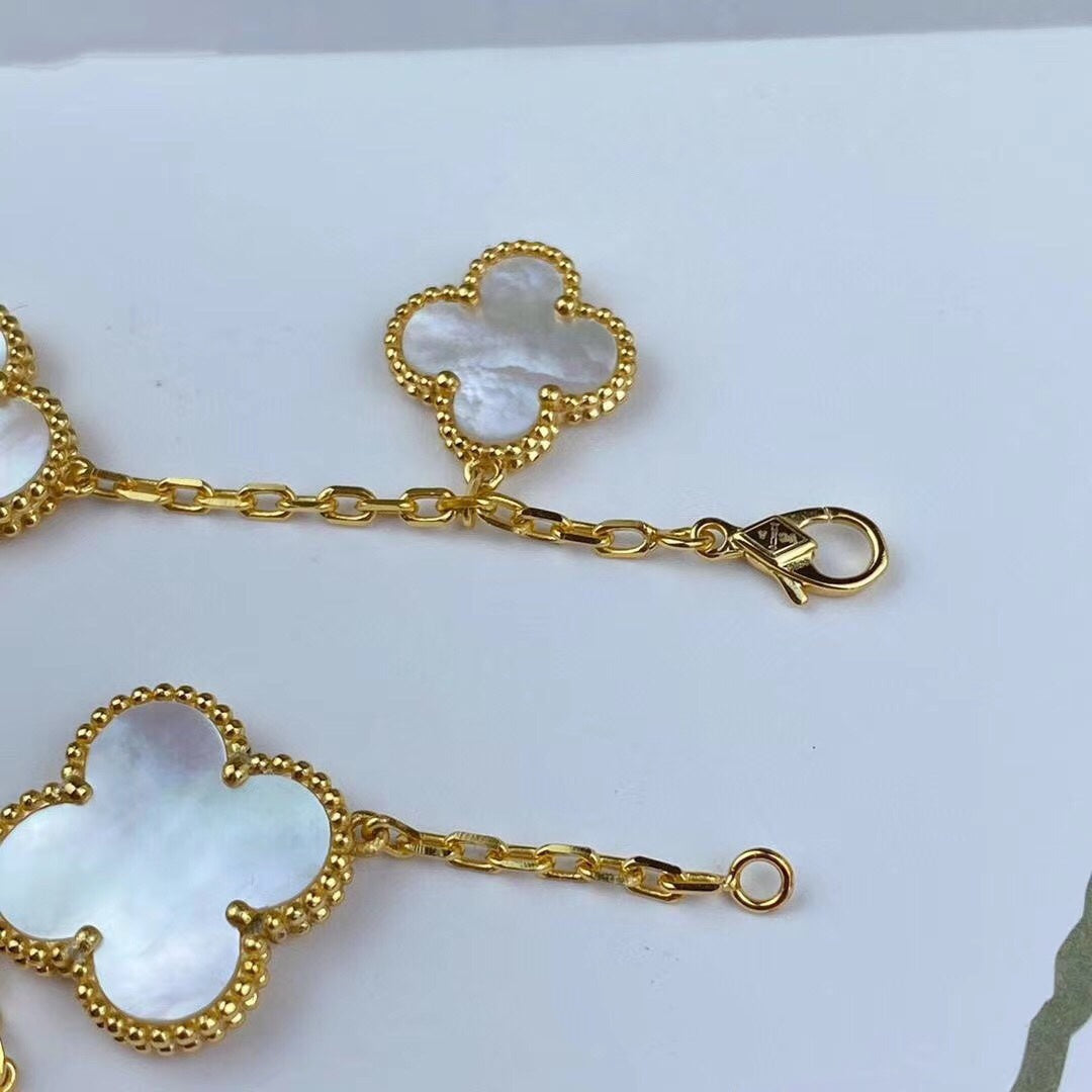 [Olivia JW]MAGIC CLOVER MOP GOLD BRACELET 5 MOTIFS