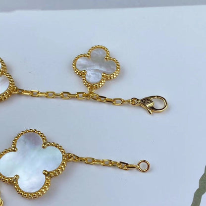 [Olivia JW]MAGIC CLOVER MOP GOLD BRACELET 5 MOTIFS