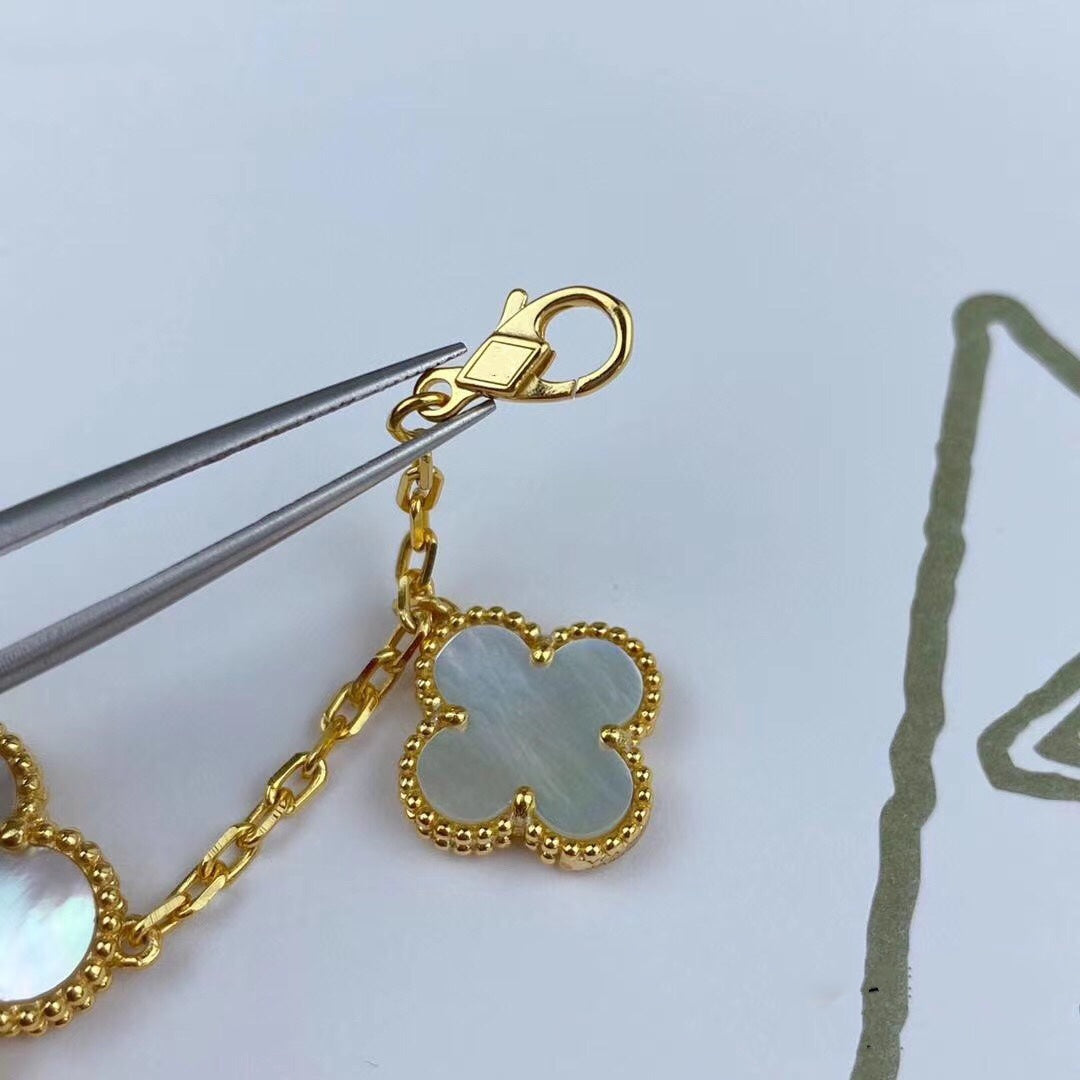 [Olivia JW]MAGIC CLOVER MOP GOLD BRACELET 5 MOTIFS