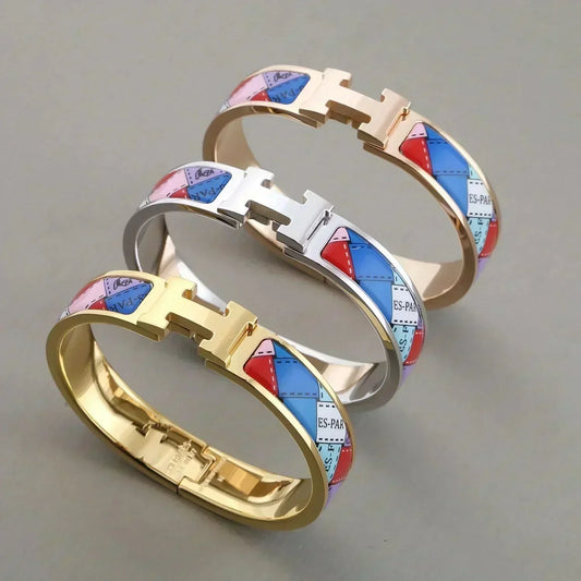 [Olivia JW]H BRACELET DOTTED BORDER 12MM
