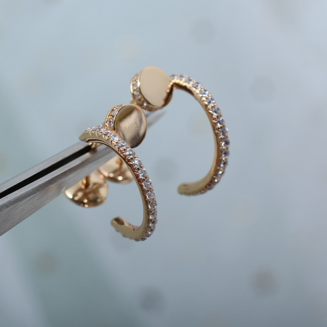 [Olivia JW]JUSTE EARRINGS 12.75MM PINK GOLD DIAMOND