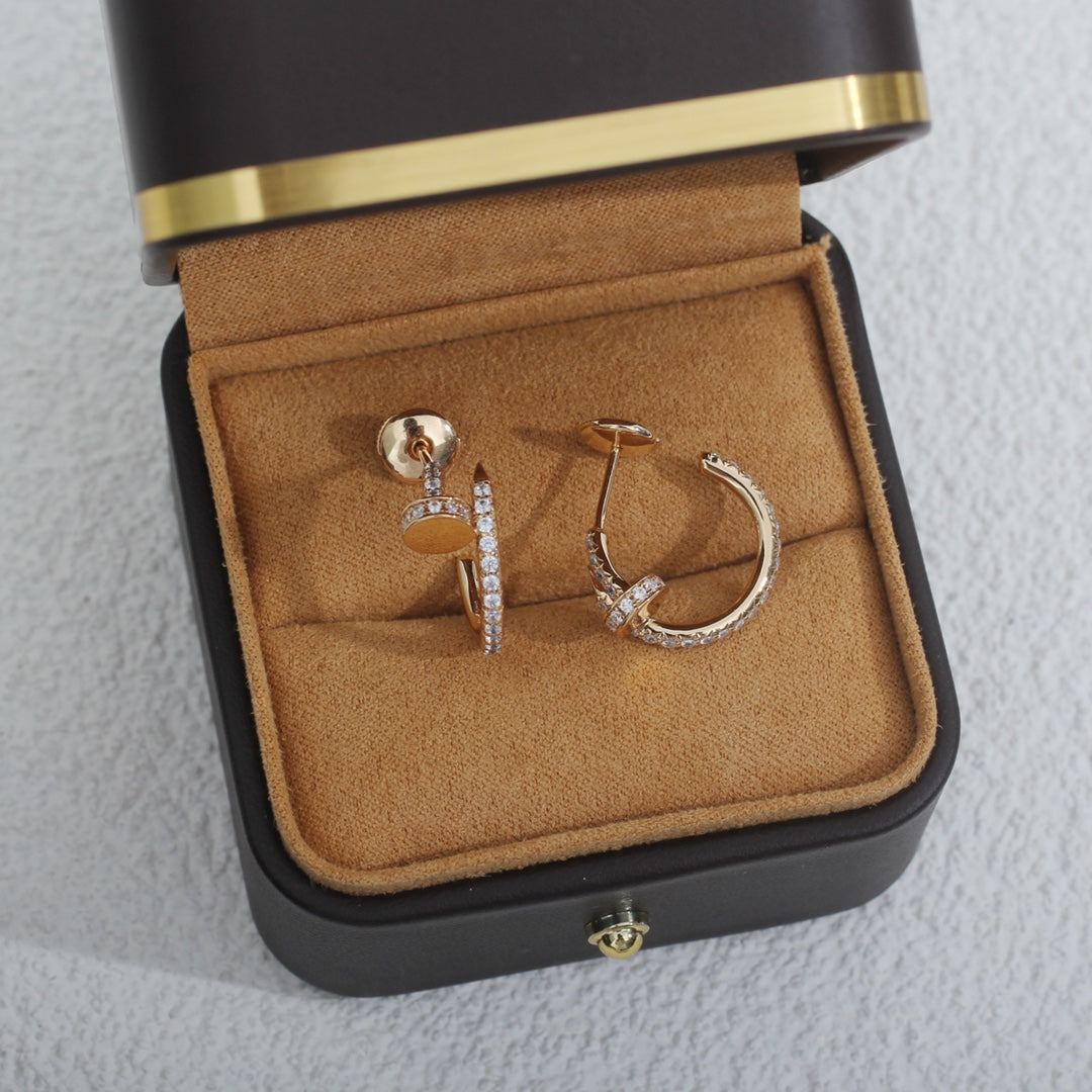 [Olivia JW]JUSTE EARRINGS 12.75MM PINK GOLD DIAMOND
