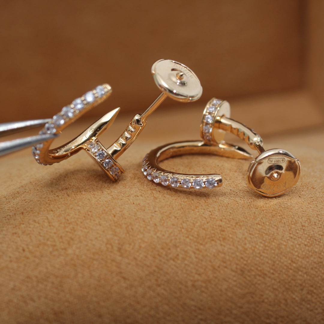 [Olivia JW]JUSTE EARRINGS 12.75MM PINK GOLD DIAMOND