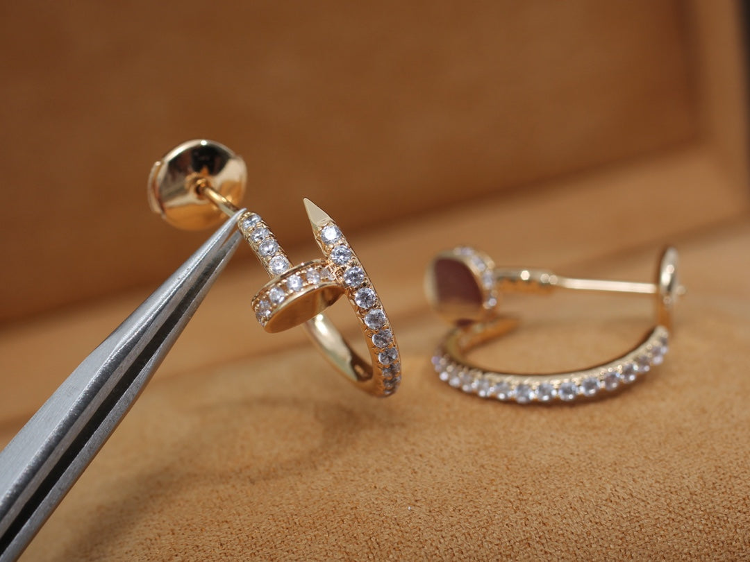 [Olivia JW]JUSTE EARRINGS 12.75MM PINK GOLD DIAMOND