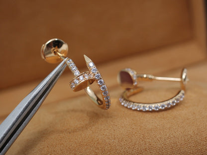 [Olivia JW]JUSTE EARRINGS 12.75MM PINK GOLD DIAMOND