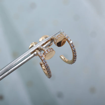 [Olivia JW]JUSTE EARRINGS 12.75MM PINK GOLD DIAMOND