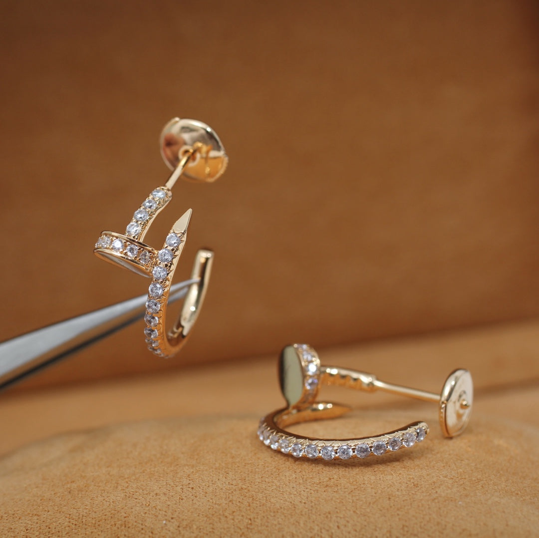 [Olivia JW]JUSTE EARRINGS 12.75MM PINK GOLD DIAMOND
