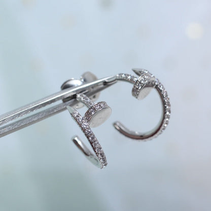 [Olivia JW]JUSTE EARRINGS 12.75MM SILVER DIAMOND