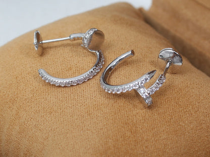 [Olivia JW]JUSTE EARRINGS 12.75MM SILVER DIAMOND