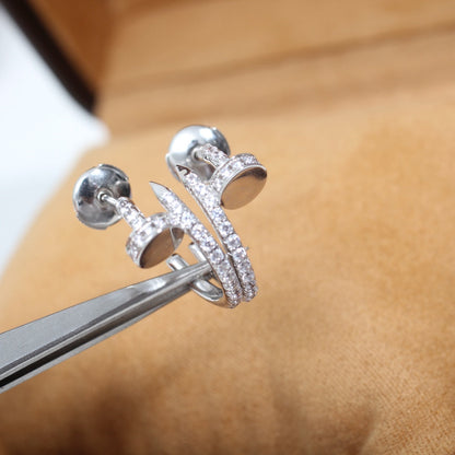 [Olivia JW]JUSTE EARRINGS 12.75MM SILVER DIAMOND
