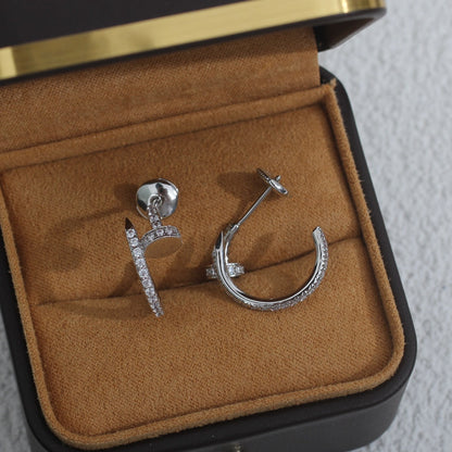 [Olivia JW]JUSTE EARRINGS 12.75MM SILVER DIAMOND