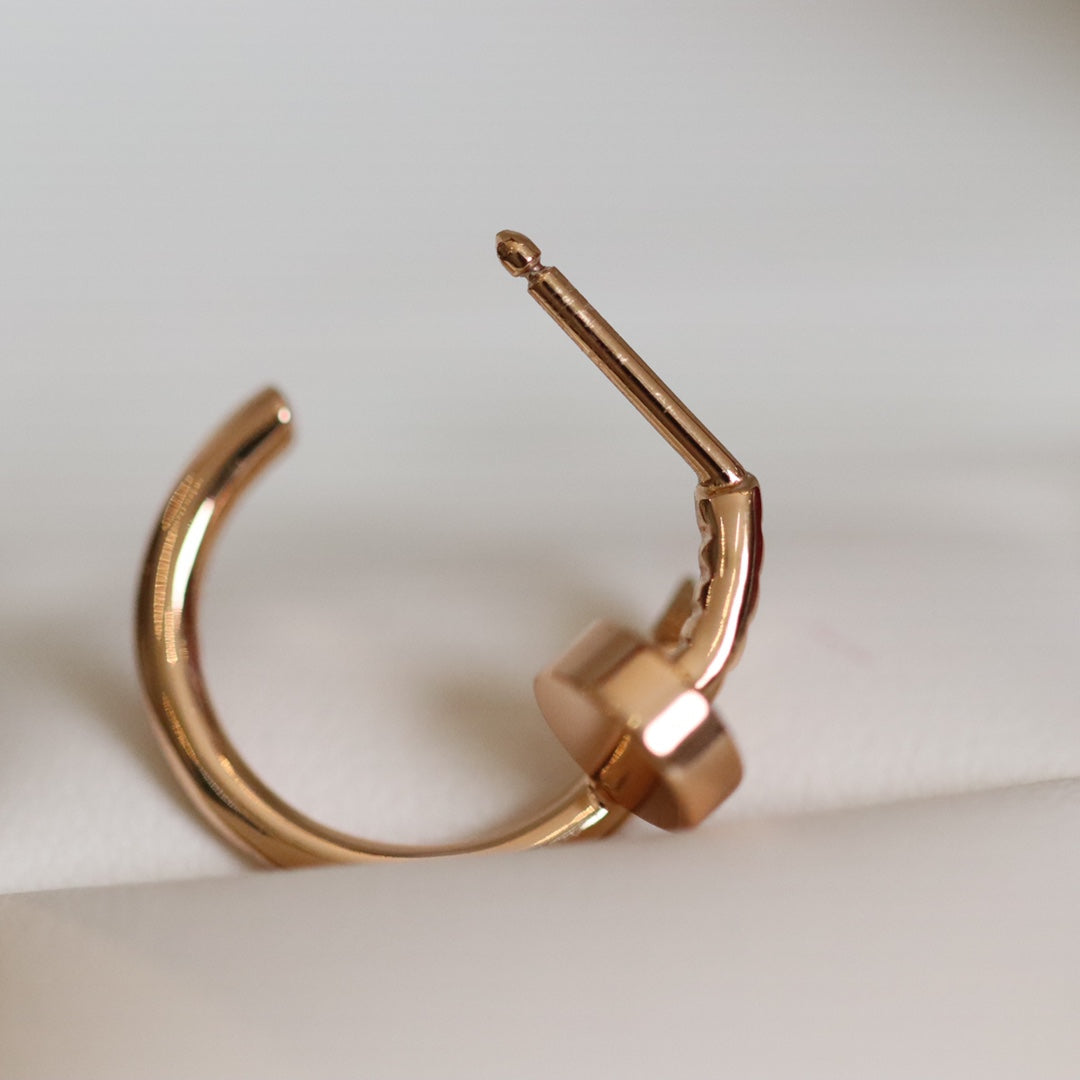 [Olivia JW]JUSTE EARRINGS PINK GOLD
