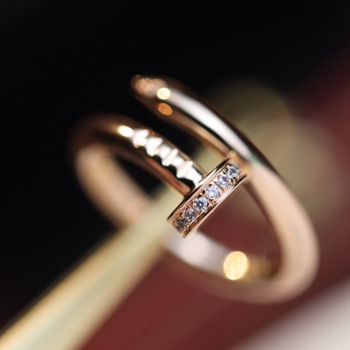 [Olivia JW]JUSTE RING 2.65MM PINK GOLD DIAMOND