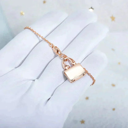 [Olivia JW]AMULETTE PEDANT ROSE GOLD NECKLACE