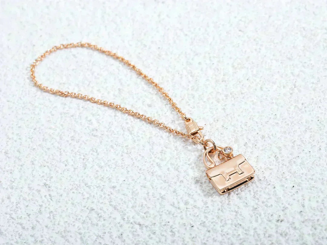[Olivia JW]AMULETTE PEDANT ROSE GOLD NECKLACE