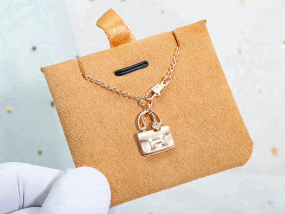 [Olivia JW]AMULETTE PEDANT ROSE GOLD NECKLACE