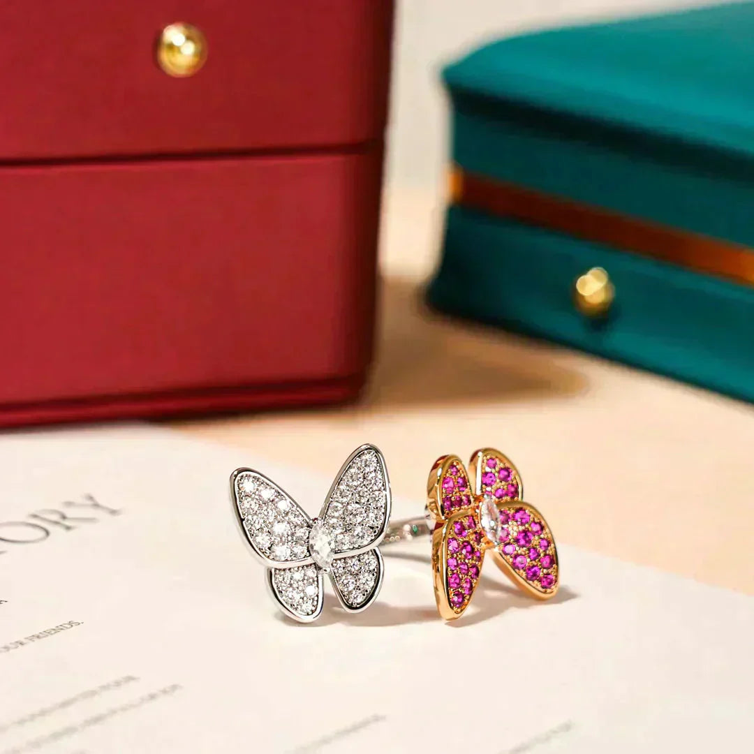 [Olivia JW]TWIN BUTTERFLY DIAMOND RING
