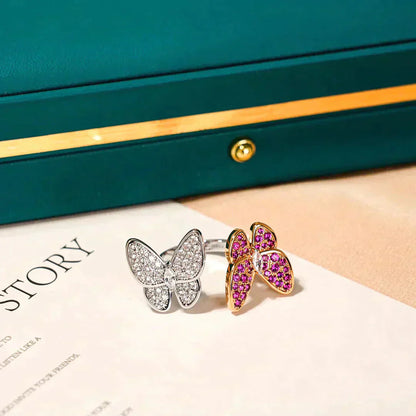 [Olivia JW]TWIN BUTTERFLY DIAMOND RING