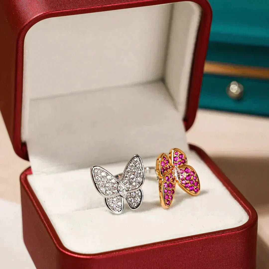 [Olivia JW]TWIN BUTTERFLY DIAMOND RING