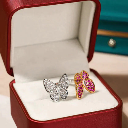 [Olivia JW]TWIN BUTTERFLY DIAMOND RING