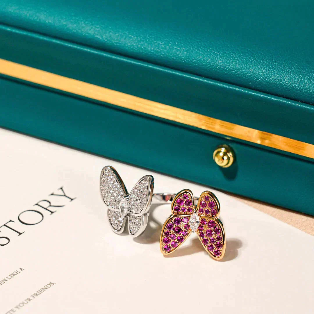 [Olivia JW]TWIN BUTTERFLY DIAMOND RING