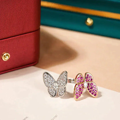 [Olivia JW]TWIN BUTTERFLY DIAMOND RING