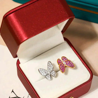 [Olivia JW]TWIN BUTTERFLY DIAMOND RING