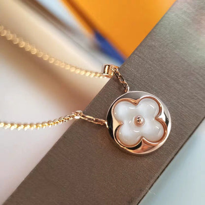[Olivia JW]SUN MOP GOLD 1 DIAMOND NECKLACE