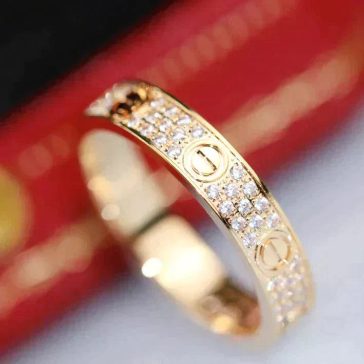 [Olivia JW]LOVE RING 3.6MM DIAMOND PAVED