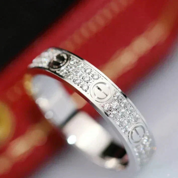 [Olivia JW]LOVE RING 3.6MM DIAMOND PAVED