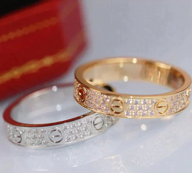 [Olivia JW]LOVE RING 3.6MM DIAMOND PAVED