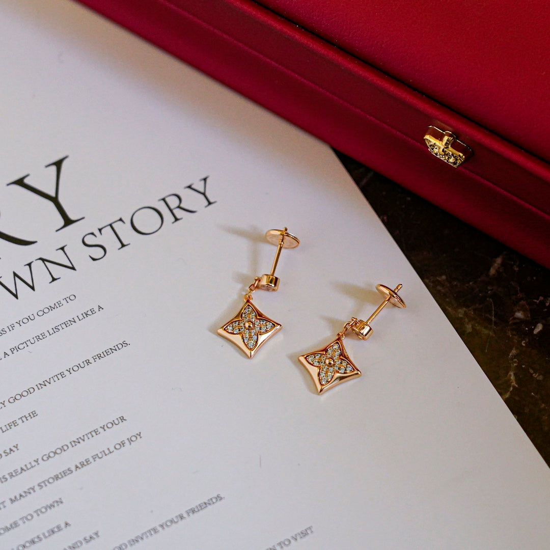 [Olivia JW]STAR DIAMONDS EARRINGS GOLD