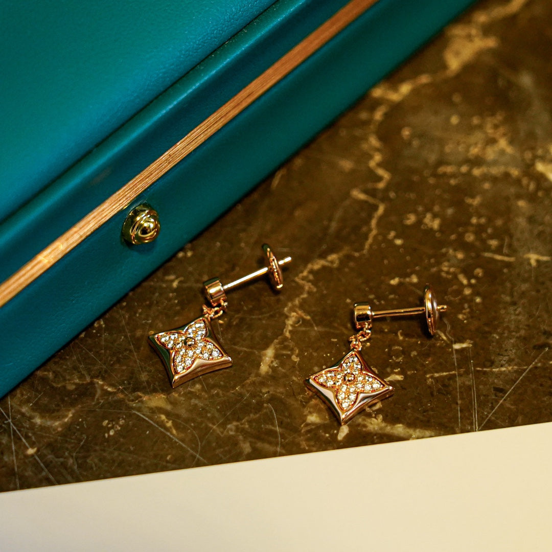 [Olivia JW]STAR DIAMONDS EARRINGS GOLD