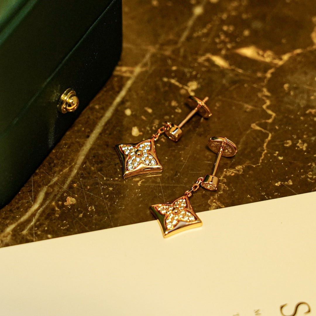 [Olivia JW]STAR DIAMONDS EARRINGS GOLD