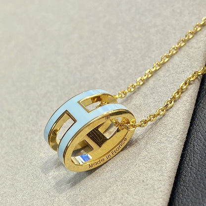 [Olivia JW]POP H LIGHT BLUE NECKLACE
