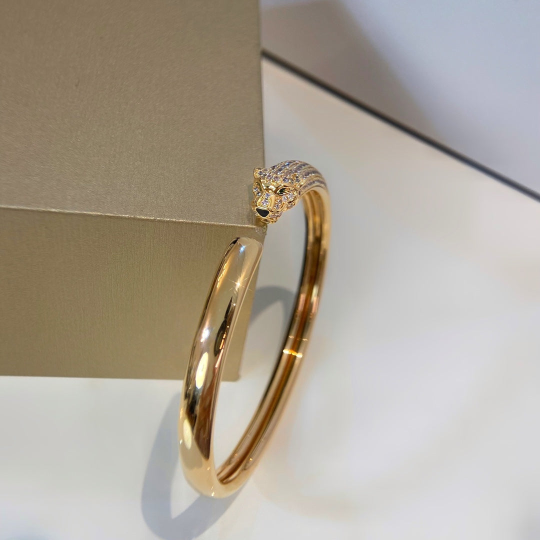 [Olivia JW]PANTHERE GOLD DIAMOND OPEN BRACELET