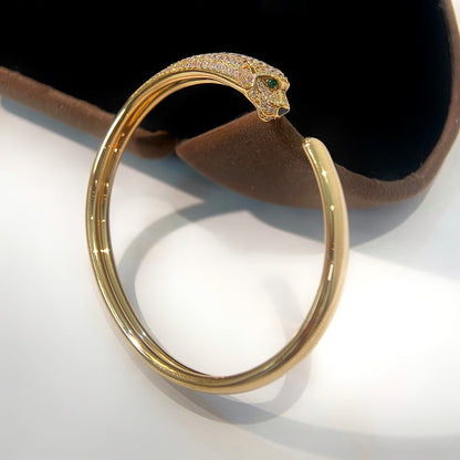 [Olivia JW]PANTHERE GOLD DIAMOND OPEN BRACELET