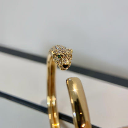 [Olivia JW]PANTHERE GOLD DIAMOND OPEN BRACELET