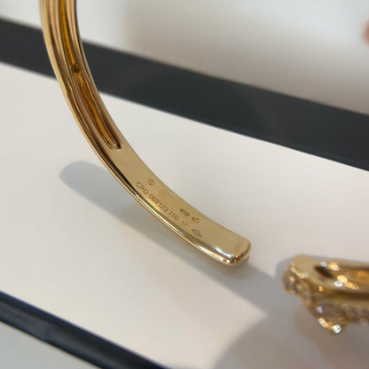 [Olivia JW]PANTHERE GOLD DIAMOND OPEN BRACELET